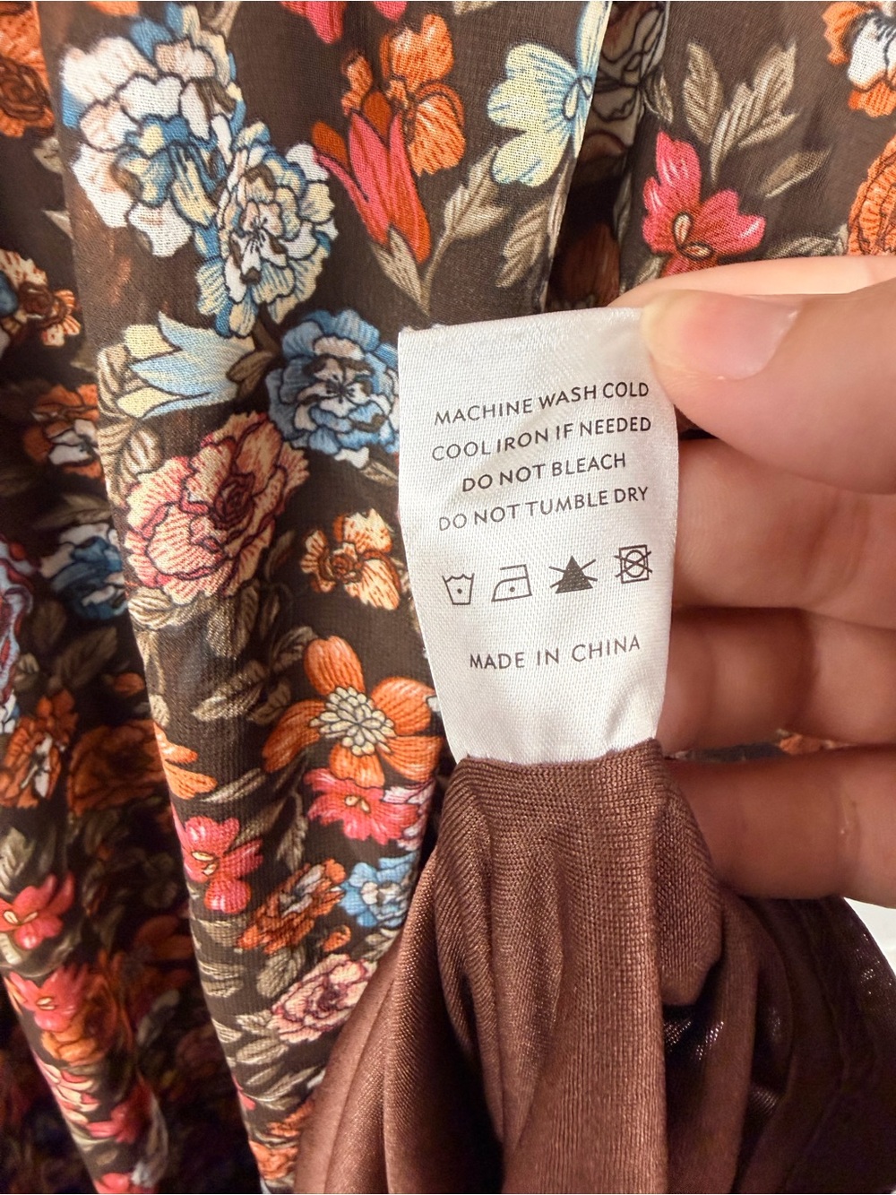 New Baltic Born Kearny Ruffle Maxi Dress size large in brown multi floral - Picture 8 of 10
